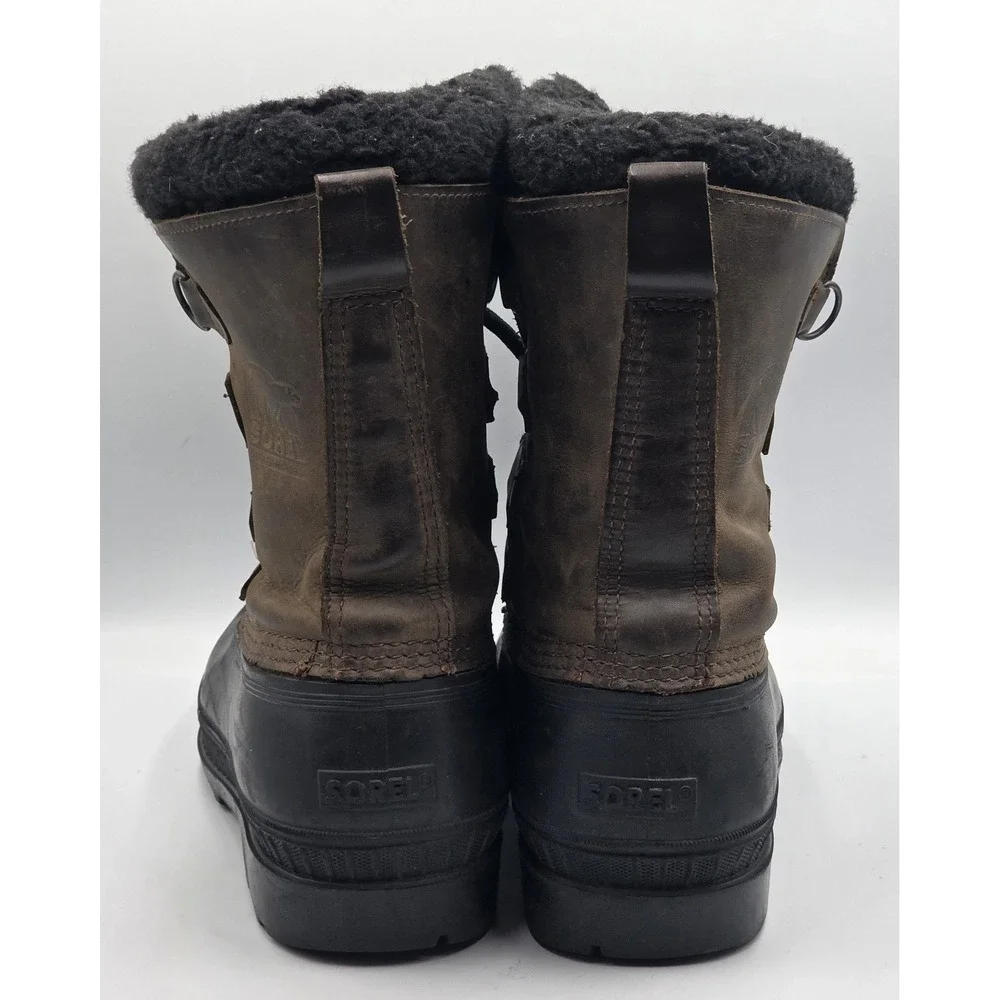 Sorel Caribou Snow Boots Men's 8/41 Winter Duck Waterproof Brown Insulated Warm